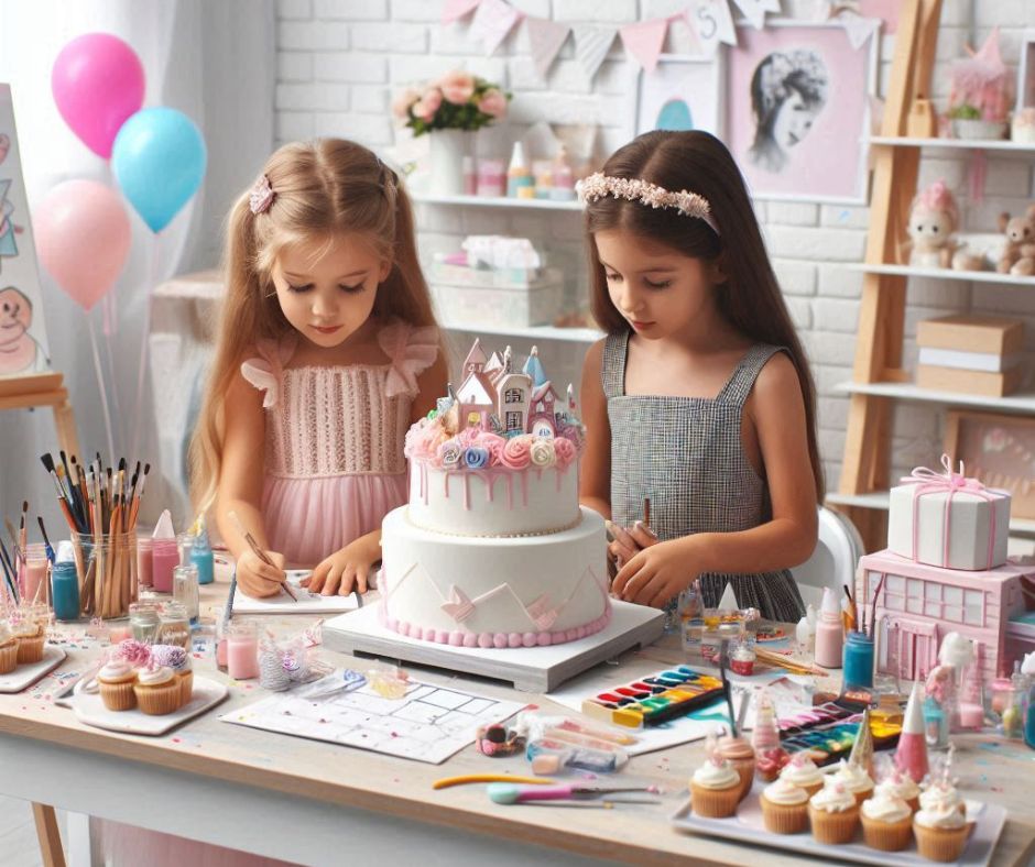 DIY Art Studio Themed Birthday Party Ideas for Young Girls