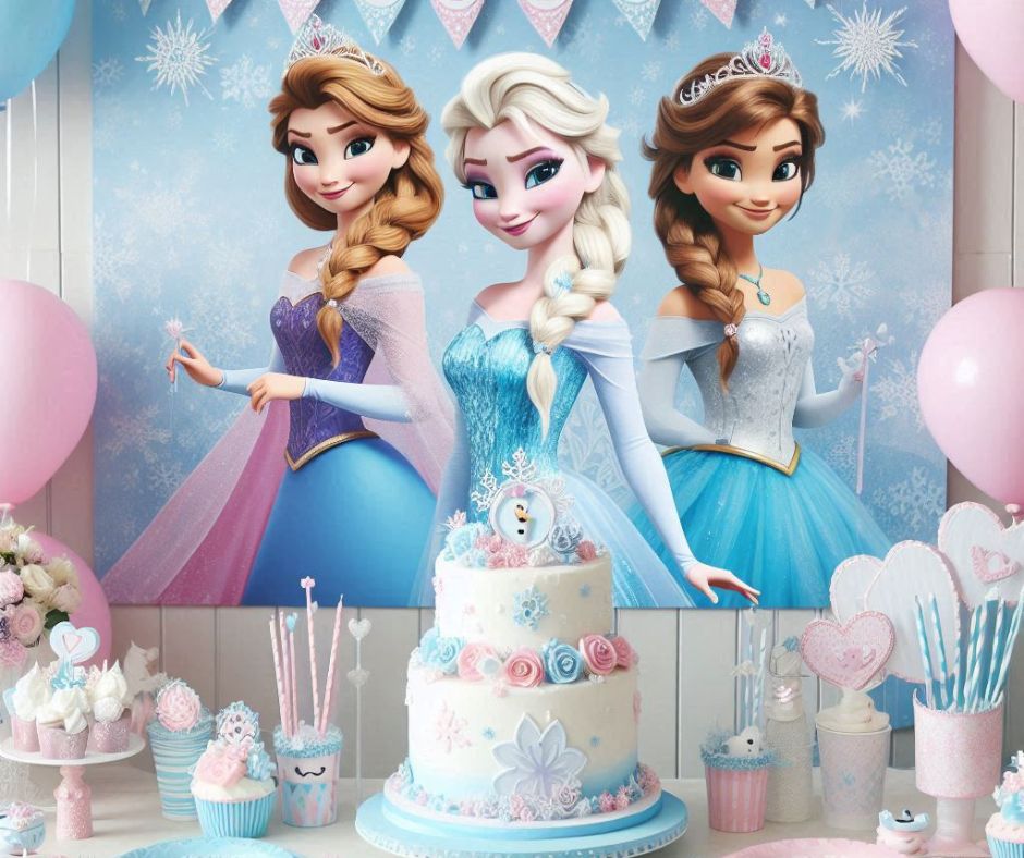 Elsa Inspired Ice Princess Themed Birthday Party Ideas for Young Girls