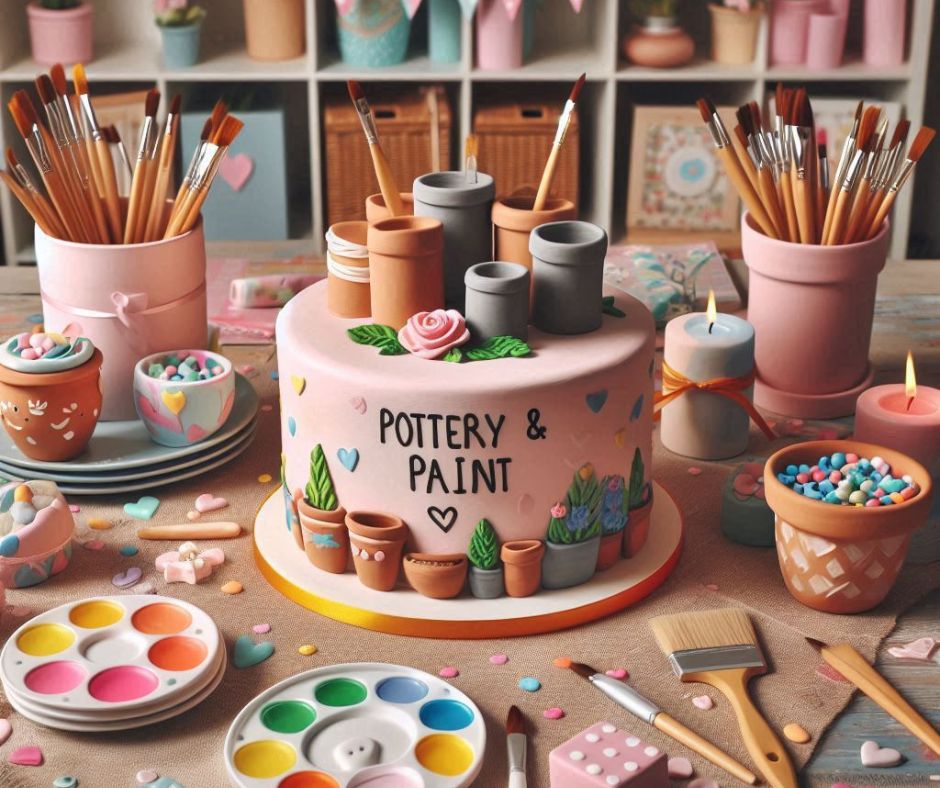 Pottery and Paint Themed Birthday Party Ideas for Young Girls