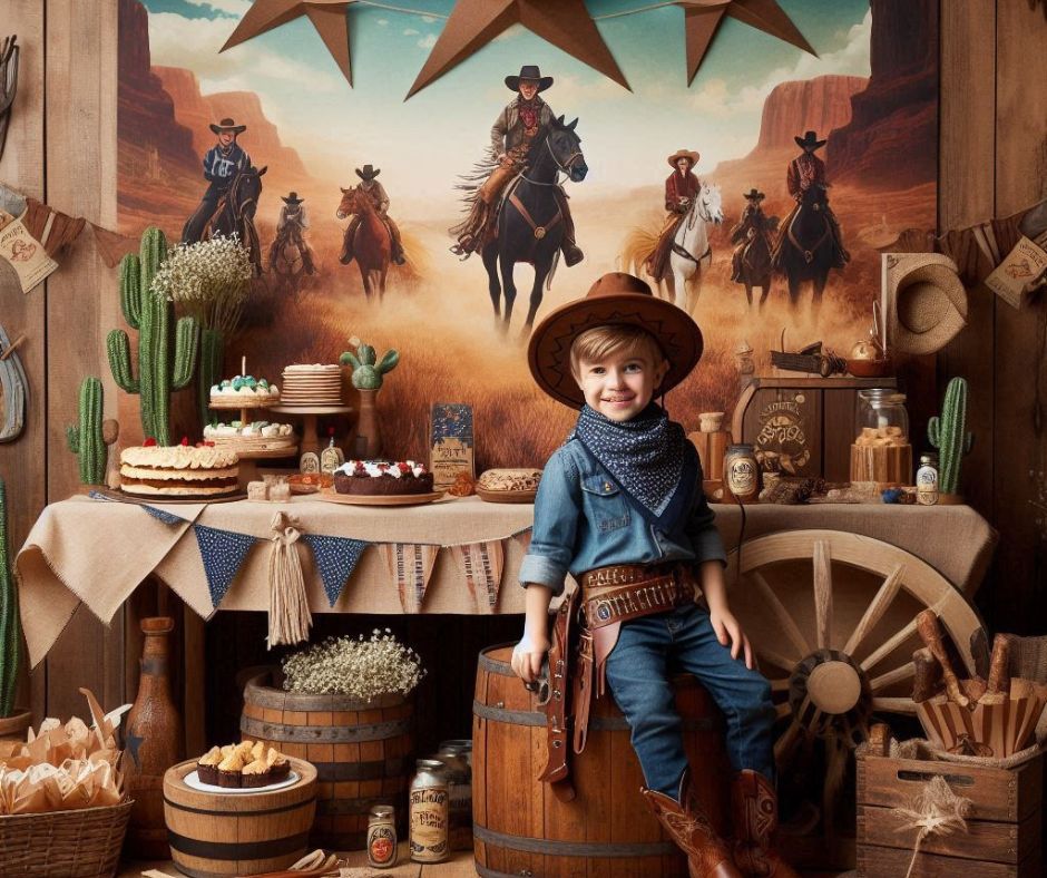 Wild West Cowboy Roundup Themed Birthday Party Ideas for Young Boys